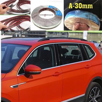 Gioăng ô tô Dải Viền Cửa Xe Hơi Mạ Chrome sáng bóng Chống Va Chạm Tiện Dụng