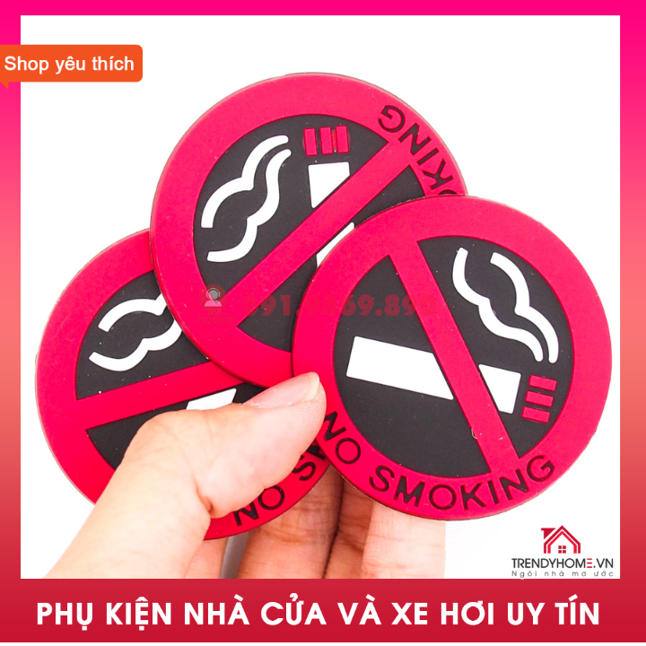 Decal cấm hút thuốc no smoking loại xịn cao su mềm dày dặn phù hợp gắn trên mọi bề mặt,logo cấm hút thuốc