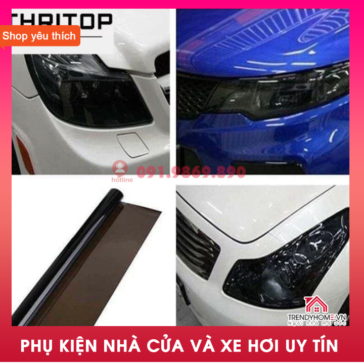 Decal phim dán đèn pha xe hơi cao cấp 3 lớp, film dán xe thể thao, đổi màu đèn pha đèn hậu ô tô xe máy