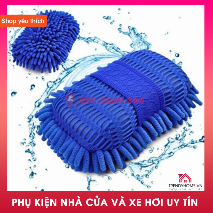 Găng tay rửa xe siêu thấm đa năng Dùng để lau rửa vệ sinh ô tô xe máy siêu tạo bọt và bền bỉ