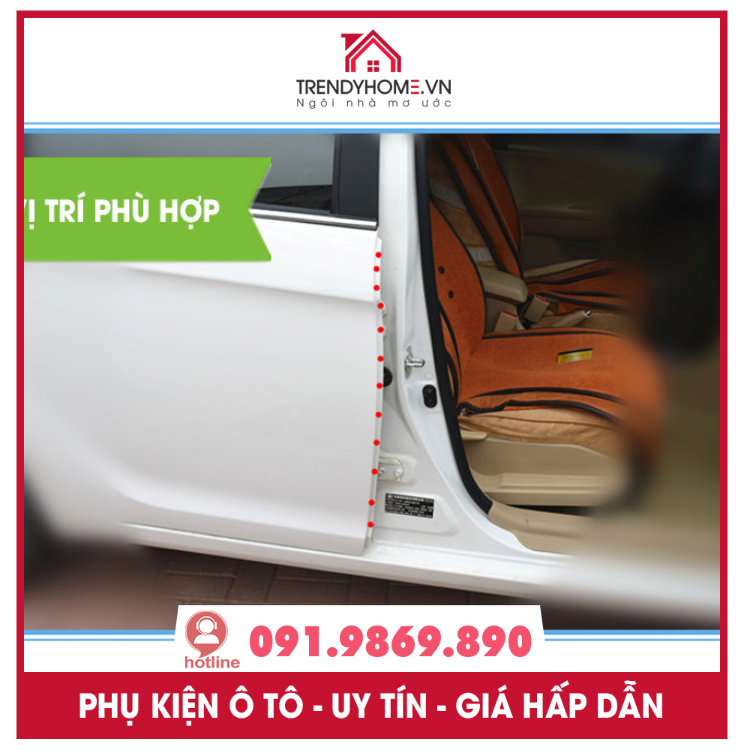 Gioăng ô tô, Gioăng Cột B Nẹp Cánh Cửa Ô Tô - Gioăng Cột B Lõi Thép 1 bộ 2 lắp vừa 2 cửa