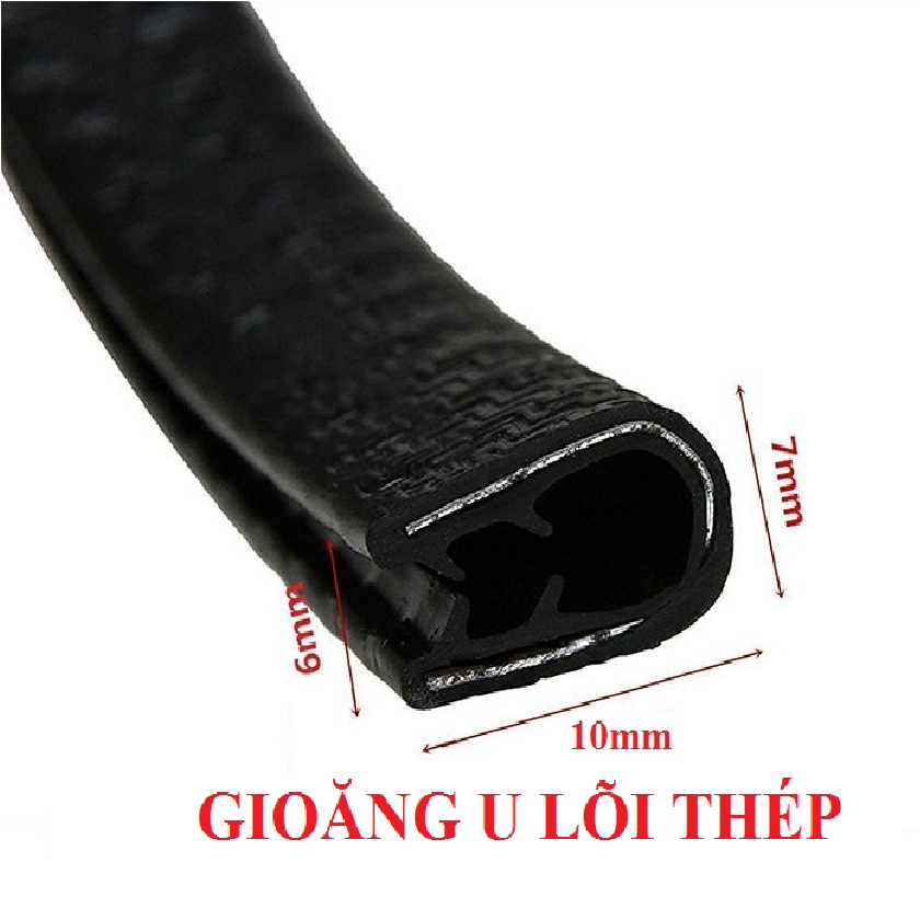 Gioăng ô tô Nẹp u lõi thép, Ron viền cánh cửa chữ U chống va đập dành cho xe hơi, ô tô