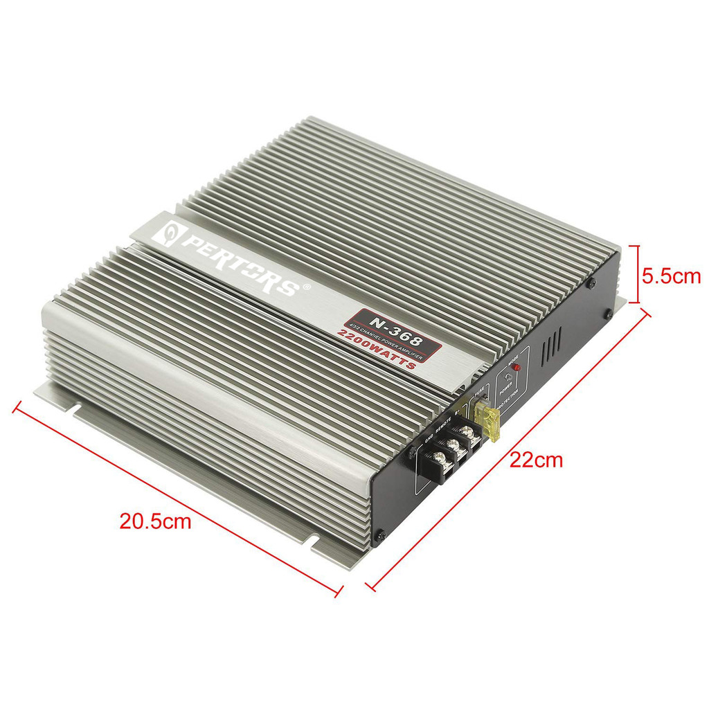 DSP Bộ Khuếch Đại Âm Thanh Ô Tô Kỹ Thuật Số Q Pertor Car Amplifier N-368 2200W  DSP 2 kênh lắp đặt sub gầm đôi