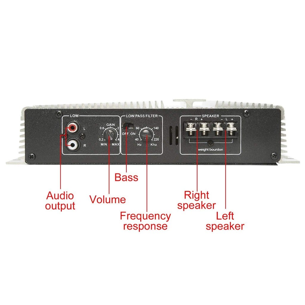 DSP Bộ Khuếch Đại Âm Thanh Ô Tô Kỹ Thuật Số Q Pertor Car Amplifier N-368 2200W  DSP 2 kênh lắp đặt sub gầm đôi