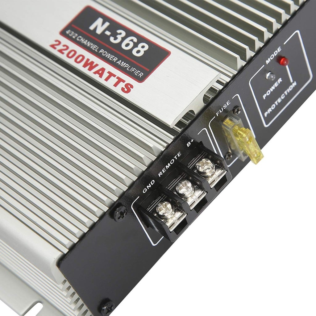 DSP Bộ Khuếch Đại Âm Thanh Ô Tô Kỹ Thuật Số Q Pertor Car Amplifier N-368 2200W  DSP 2 kênh lắp đặt sub gầm đôi