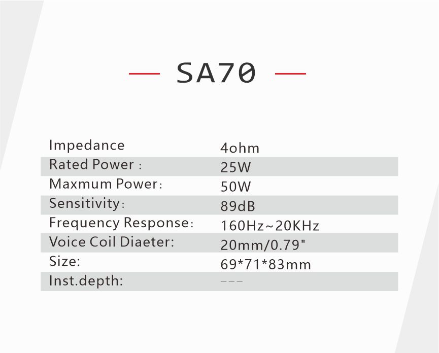Loa Mid-Range Rebec SA 70 - 3 inch