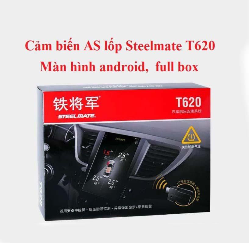 Cảm biến áp suất lốp Steelmate T620 van trong màn hình android TIẾNG VIỆT cao cấp