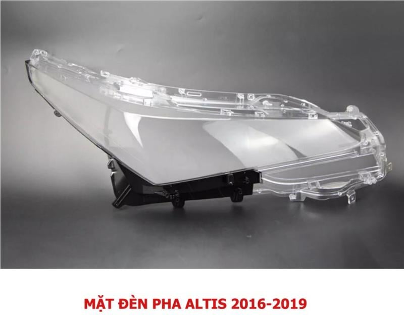 Vỏ đèn pha Toyota Corolla Altis, Dây nhựa trong suốt, Được làm bằng nhựa trong suốt chất lượng cao, Vỏ đèn pha tạo ra vẻ ngoài sang trọng và tối ưu hóa ánh sáng phát ra từ đèn pha.
