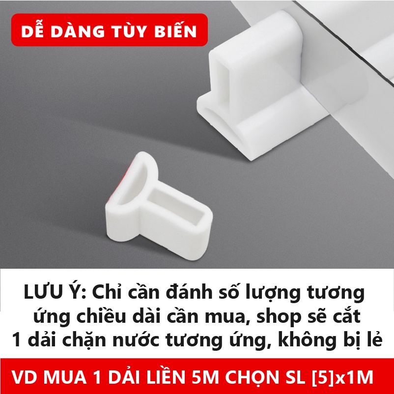 Dải cao su silicon chặn nước cho nhà tắm size lớn 50x30 tiện dụng ngăn nước nhà tắm, khu rửa mặt cho gia đình