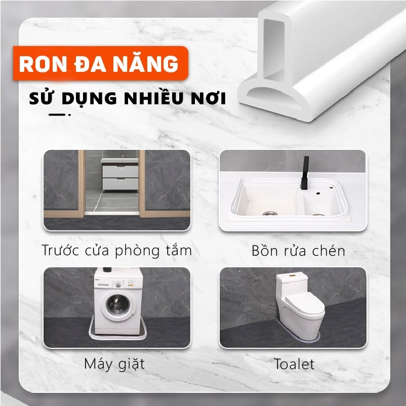 Dải cao su silicon chặn nước cho nhà tắm size lớn 50x30 tiện dụng ngăn nước nhà tắm, khu rửa mặt cho gia đình