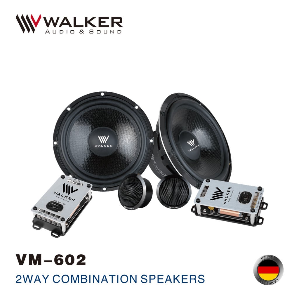 Loa cánh Ô tô Walker VM 602 Loa (phân tần) 2 chiều 6.5 inch chính hãng màng carbon hàng cao cấp 2-Way Component System