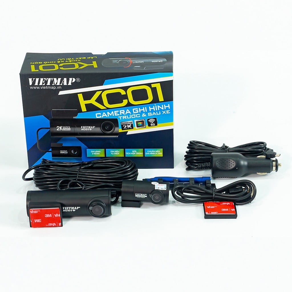 VIETMAP KC01 v.2 Camera hành trình Cảnh Báo Giao Thông ver 2.0 Cảm biến 2K Sony Starvis - Bảo hành 12 tháng