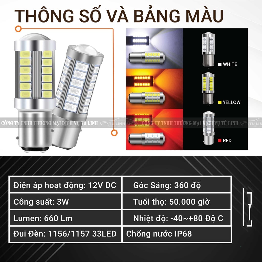 Đèn LED Xi Nhan, Phanh, Daylight Đèn Lùi Đèn Soi Biển Số Ô Tô Xe Máy T10 T20 1156 1157 7443 3157 BA15S P21W BAU15S PY21W
