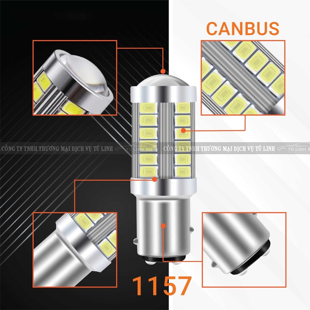 Đèn LED Xi Nhan, Phanh, Daylight Đèn Lùi Đèn Soi Biển Số Ô Tô Xe Máy T10 T20 1156 1157 7443 3157 BA15S P21W BAU15S PY21W
